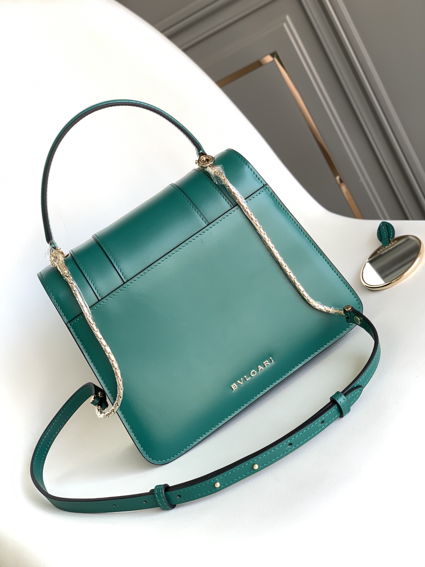 Bvlgari Serpenti Forever Medium Top Handle Green